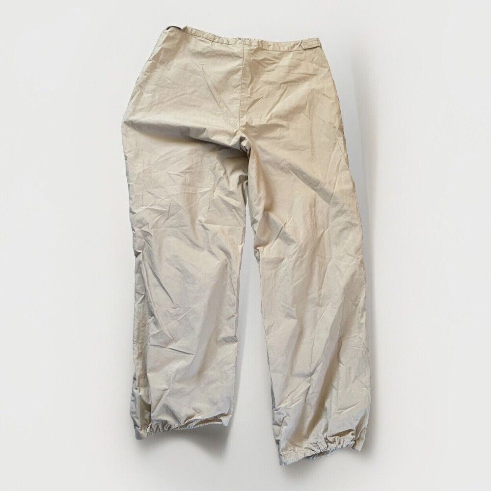 Cotton : On Parachute Wide Leg pants size 6 Drawstring Beige Tan oversized - Picture 7 of 9